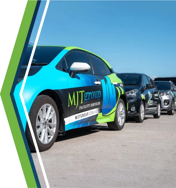 MJT Group branded fleet vehicles