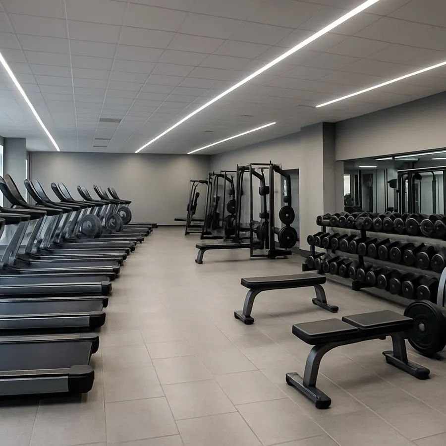 Clean, modern gym interior